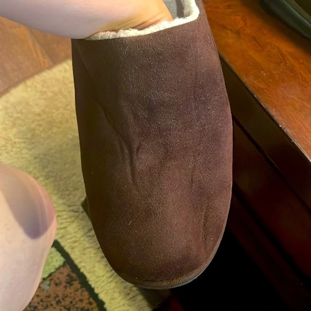 Dr. Comfort Brown Slip On Lounge Shoes Mens Size 12 - Picture 3 of 11